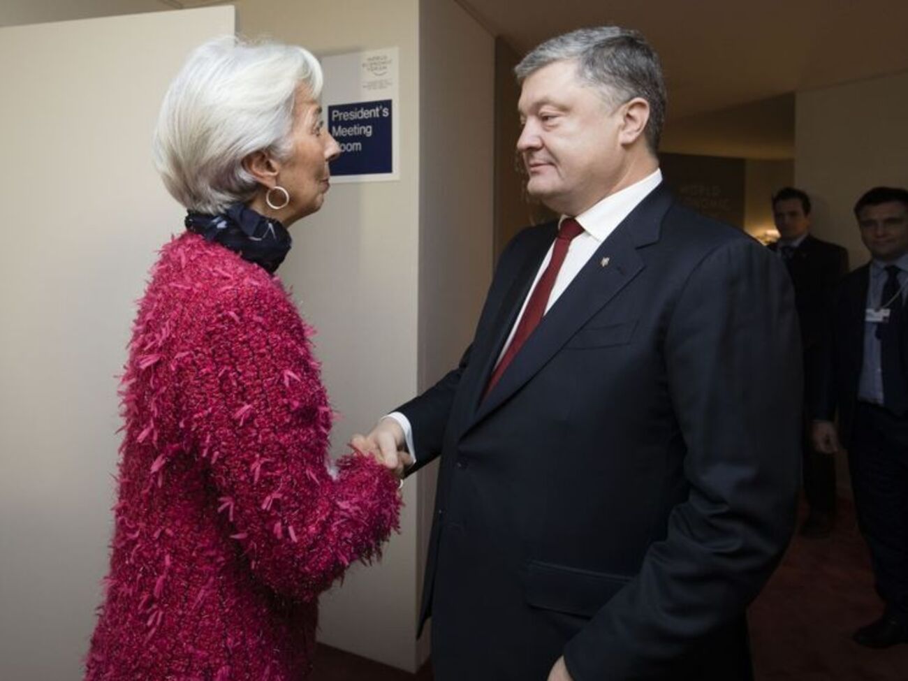 Лагард і Порошенко зустрілися на форумі в Давосі
