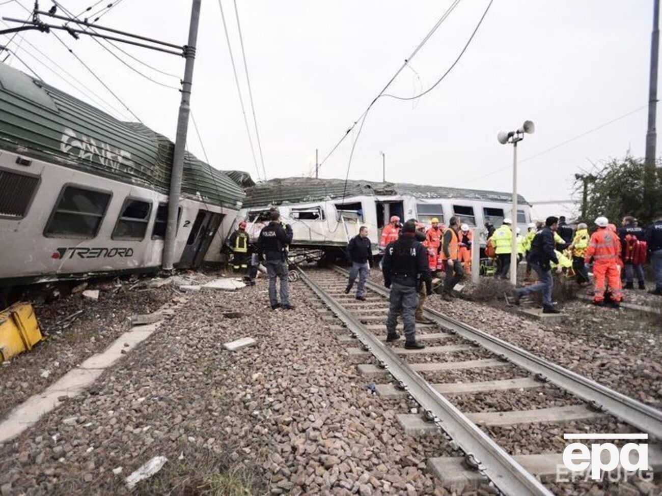 Железнодорожная катастрофа произошла неподалеку от Милана