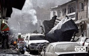 Последствия взрыва в центре Кабула