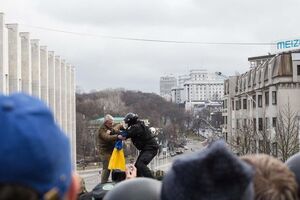 Пастушенко залезал на микроавтобус, когда активисты освобождали Саакашвили в декабре прошлого года