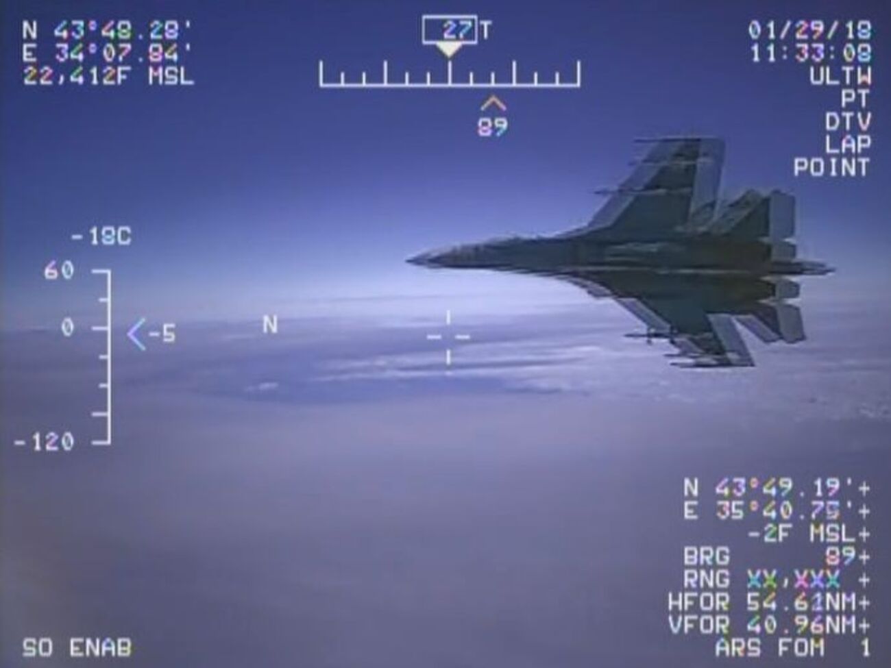 Перехопленням американського літака займався Су-27