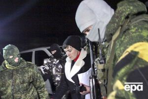 Савченко во время посещения подконтрольной боевикам Макеевки в феврале 2017 года