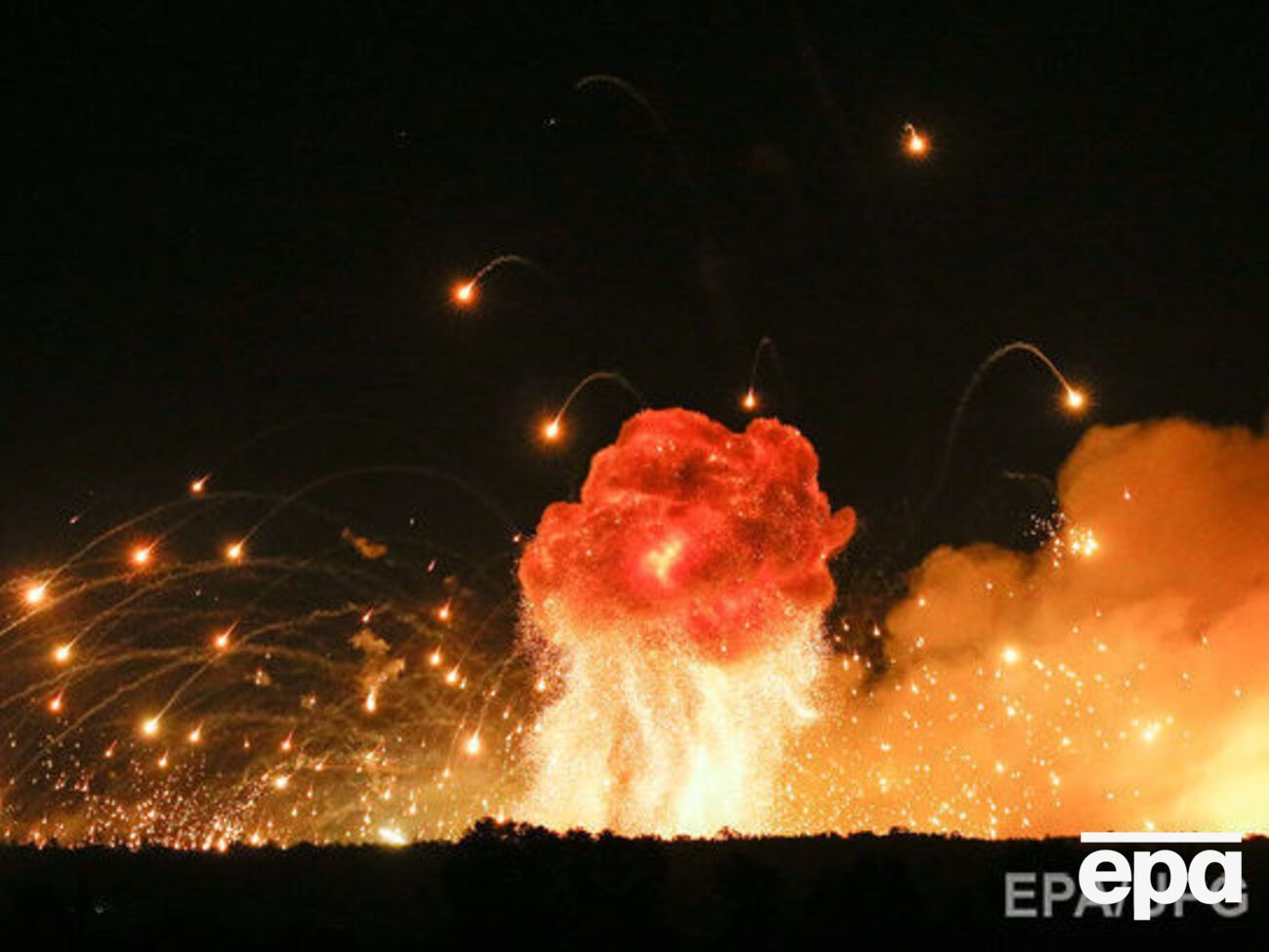 Взрывы на складах боеприпасов в Калиновке начались вечером 26 сентября