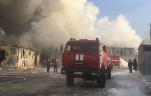 Ликвидацию пожара в пригороде Новосибирска осложняет сильный мороз