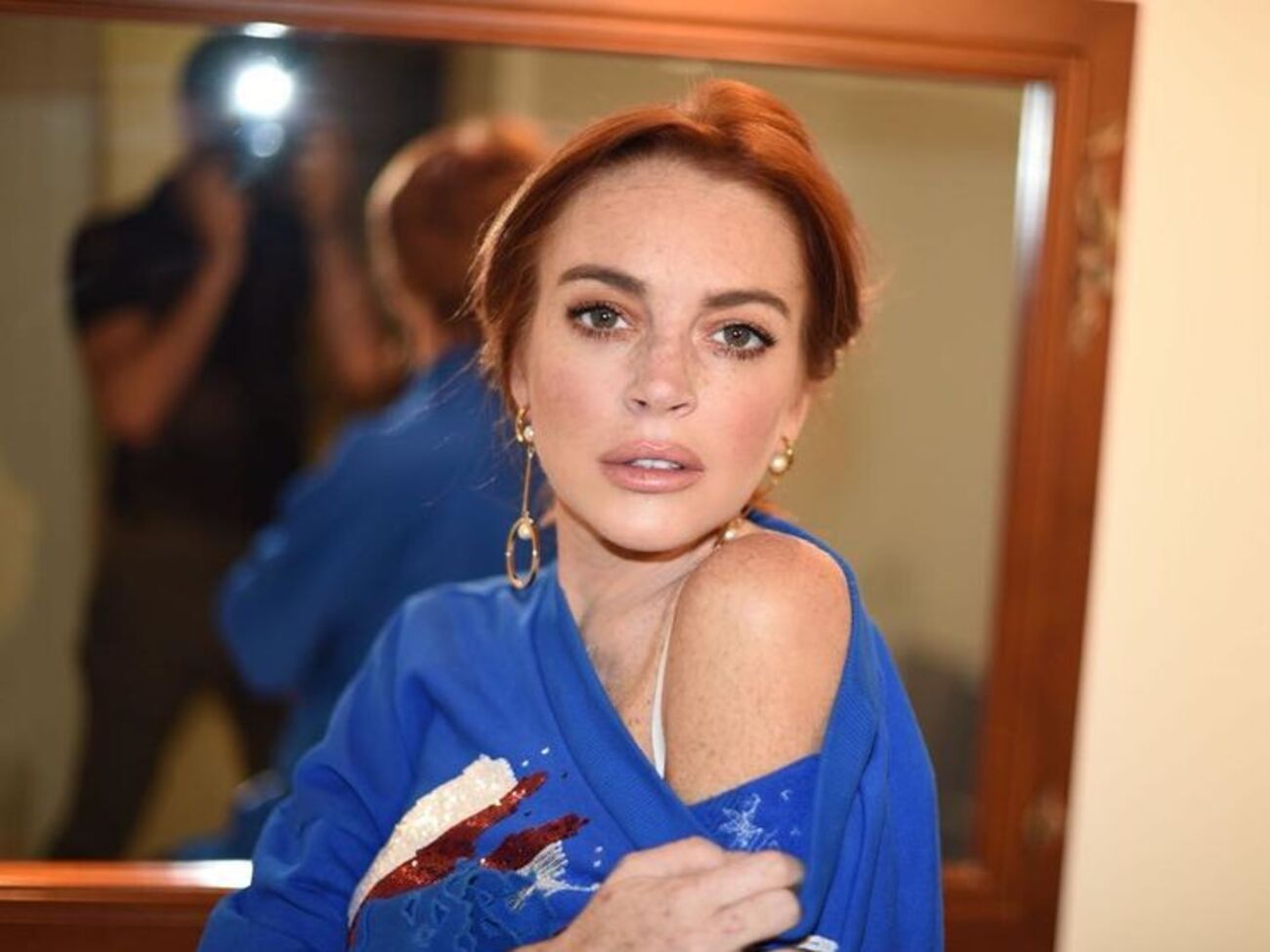 Лохан грозила прохожим, что заберет у них детей