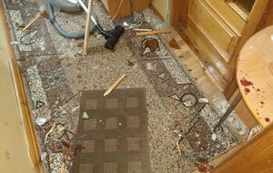 Инцидент произошел около 00.30 10 октября. В квартире, куда бросили гранату, находились мать Мазура, отец и старший брат