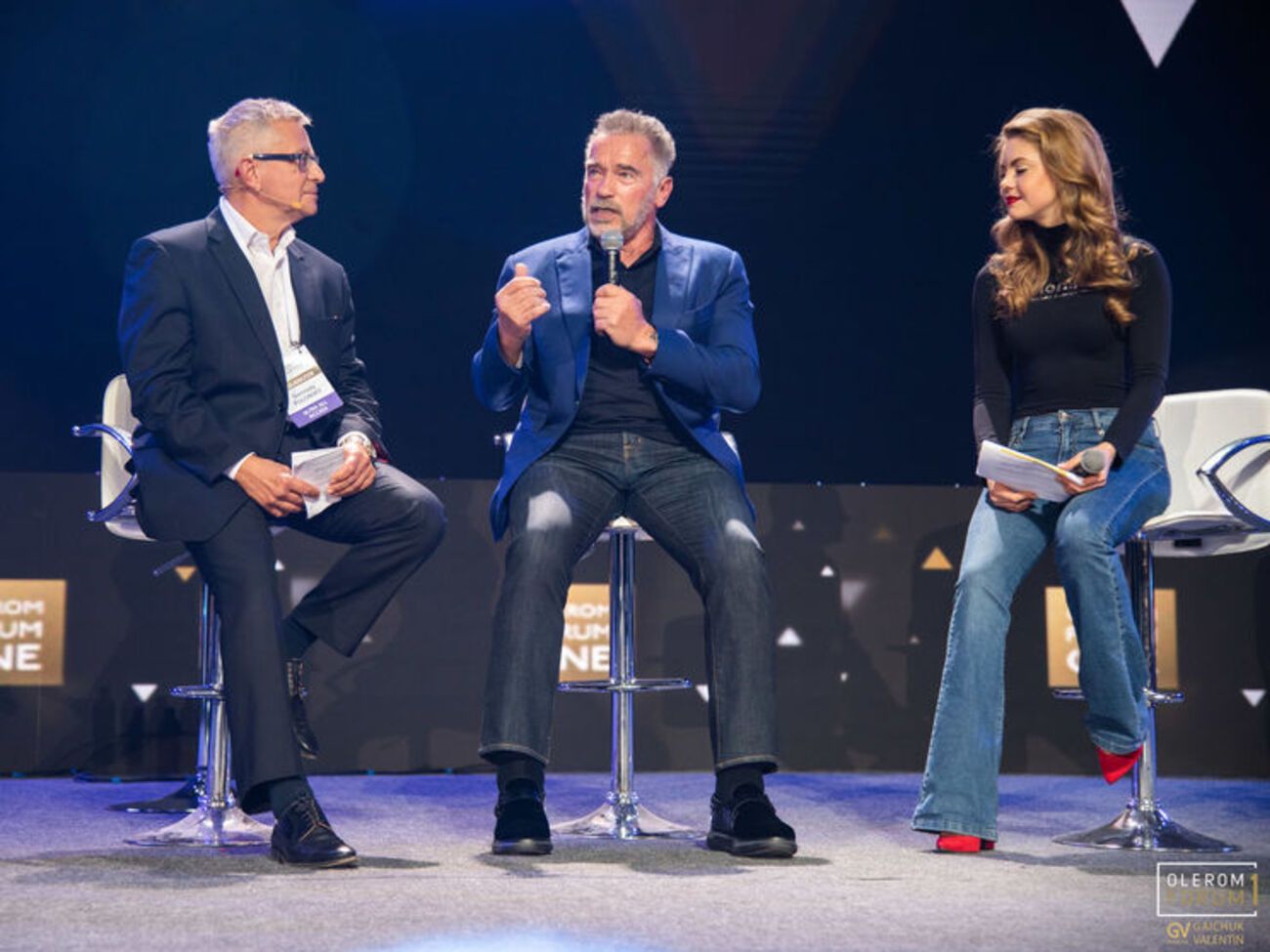 Шварценеггер выступил на форуме в Киеве