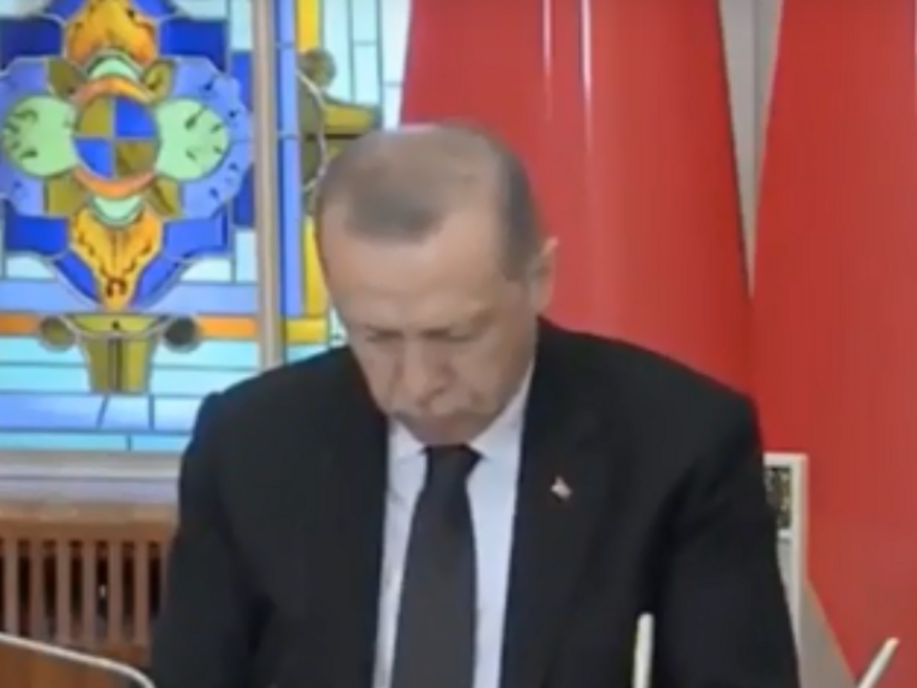 Ердоган задрімав на кілька секунд під час прес-конференції з Додоном