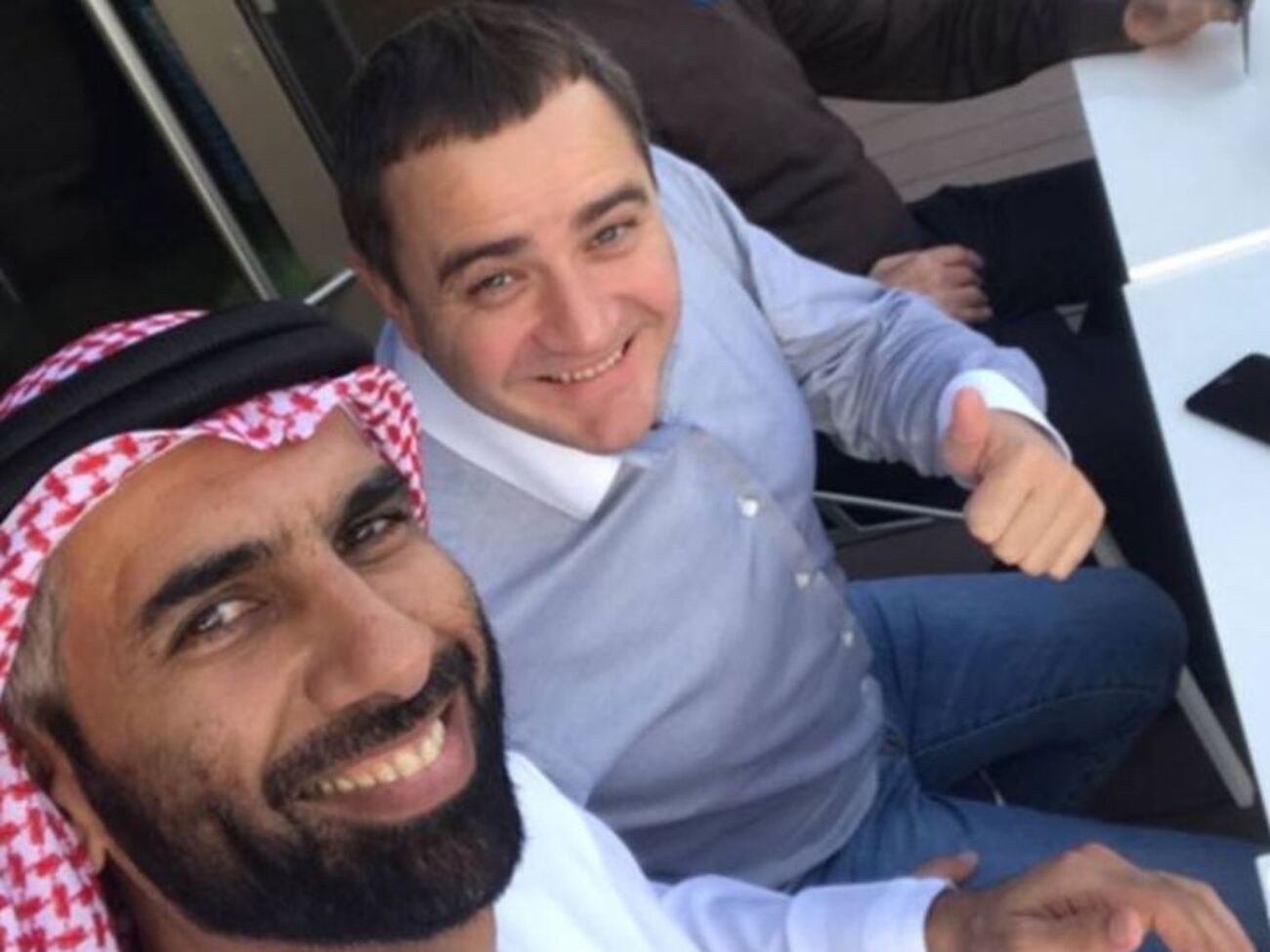 Президент Федерації футболу України Андрій Павелко (праворуч) і Мохаммед Каєд