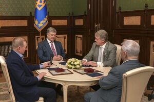 Порошенко встретился с Кучмой, Ющенко и Кравчуком