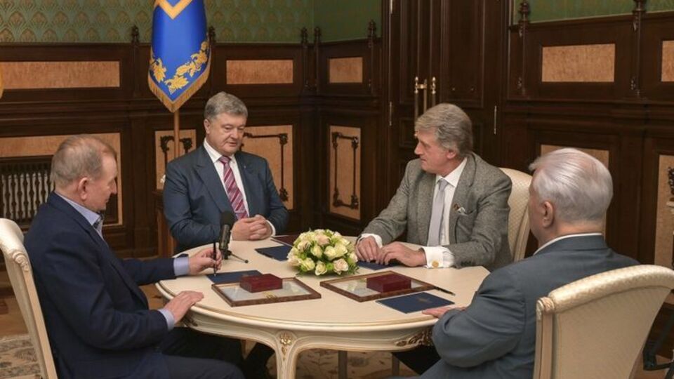 Порошенко встретился с Кучмой, Ющенко и Кравчуком