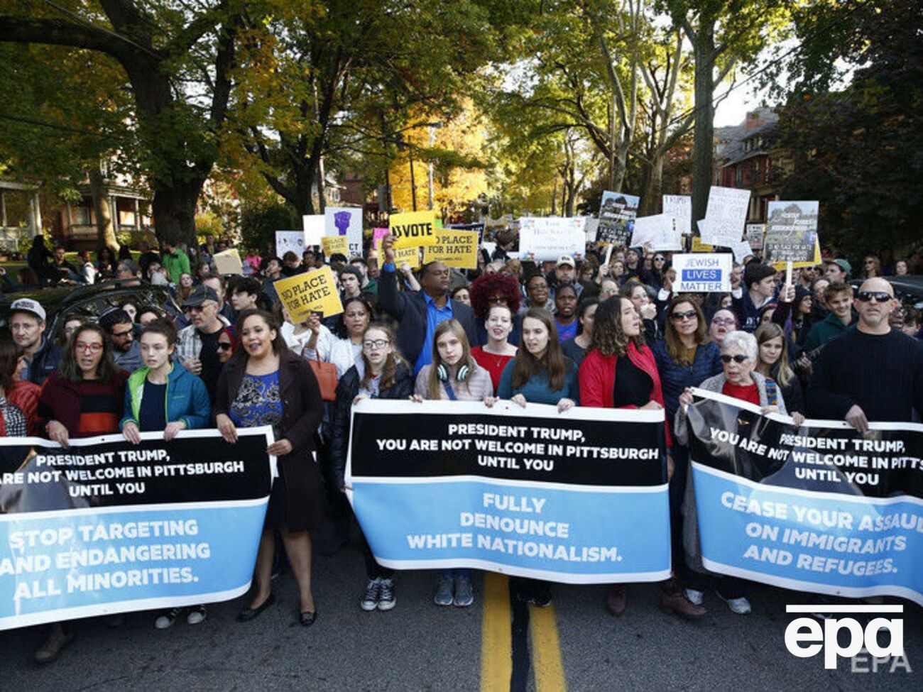 Піттсбург зустрів Трампа протестами
