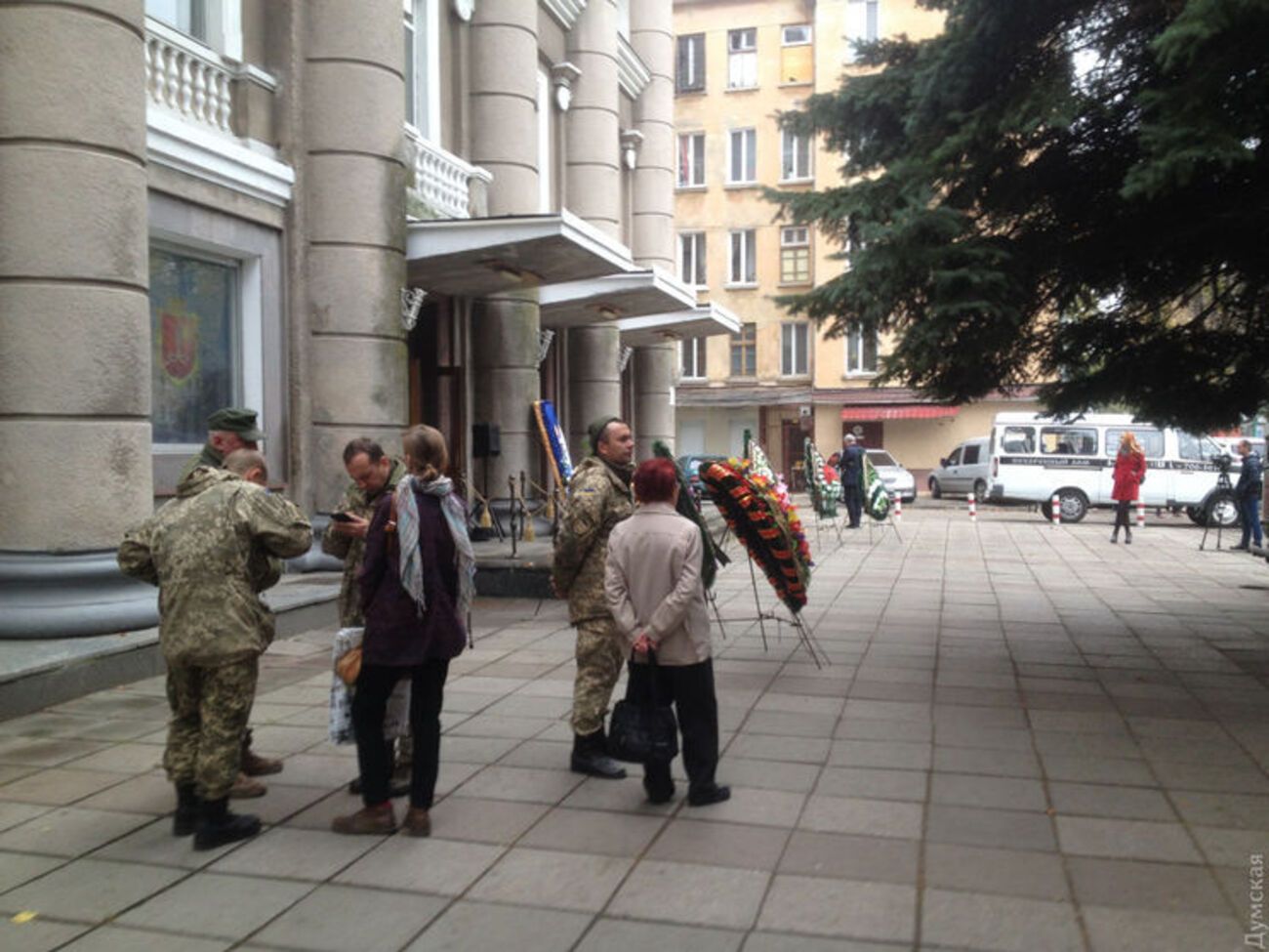 С погибшим разведчиком попрощались в одесском Доме офицеров