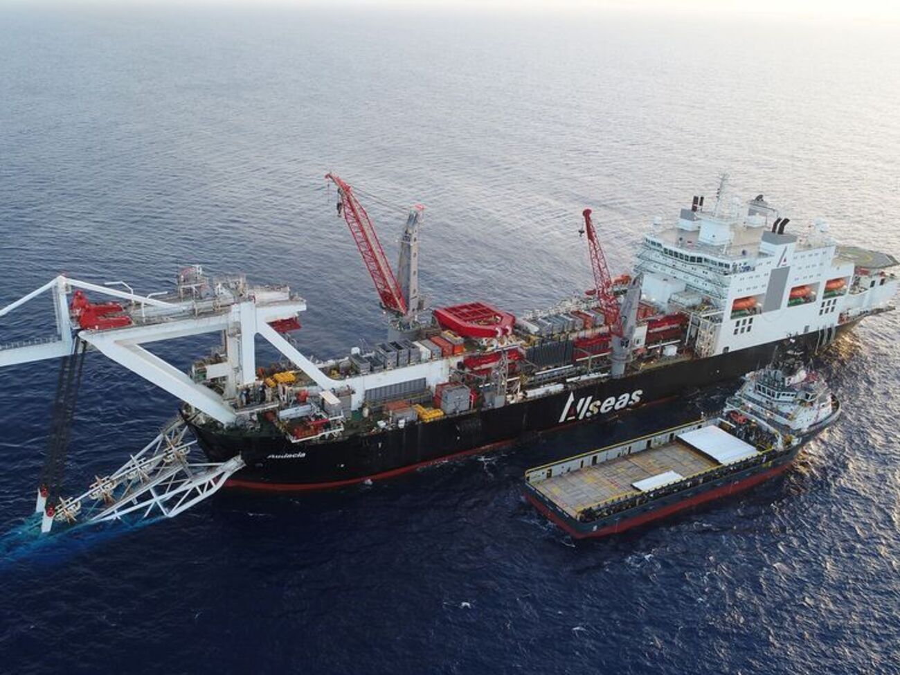 Судну Audacia належить прокласти ділянку завдовжки приблизно 38 км у глибоководній частині маршруту газопроводу