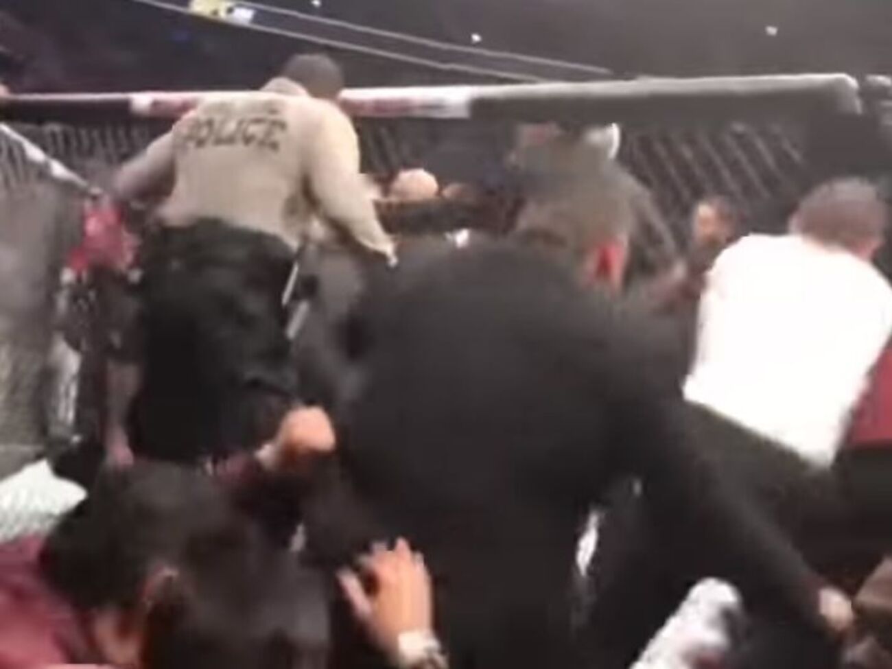 Нурмагомедов вийшов за межі октагона і розпочав бійку