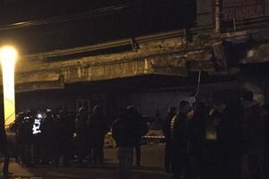 27 февраля 2017 года в Киеве обвалилась часть Шулявского путепровода