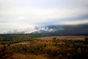 В Ичне горят склады боеприпасов. Фоторепортаж