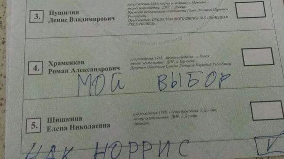 Избиратели выбирают Чака Норриса, утверждают в СБУ