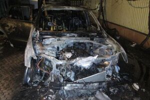 Audi Q5 2013 года выпуска уничтожен полностью