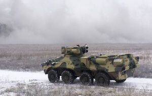 БТР-3 оснащен высокоточным противотанковым комплексом "Барьер"