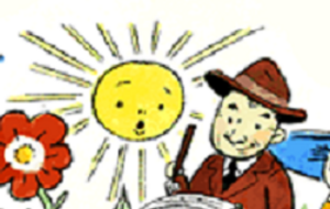 Носова изобразили рядом с Незнайкой