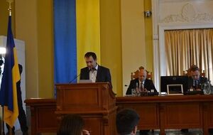 Депутаты не поддержали обращение к Павлу Климкину, представленное Игорем Телишевским (на фото за трибуной)