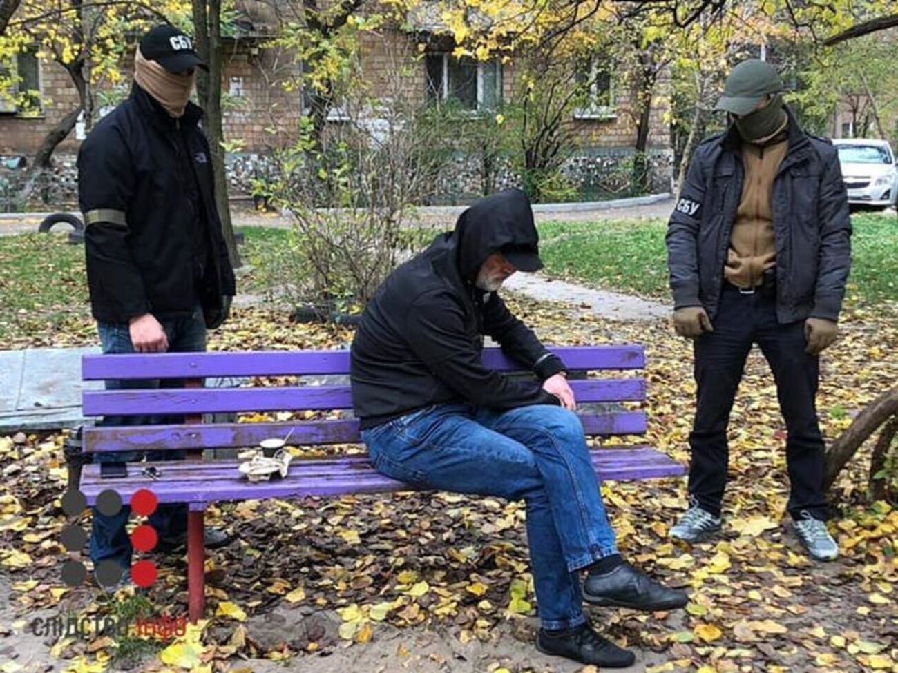 Чернобука задержали на улице Ветряные Горы