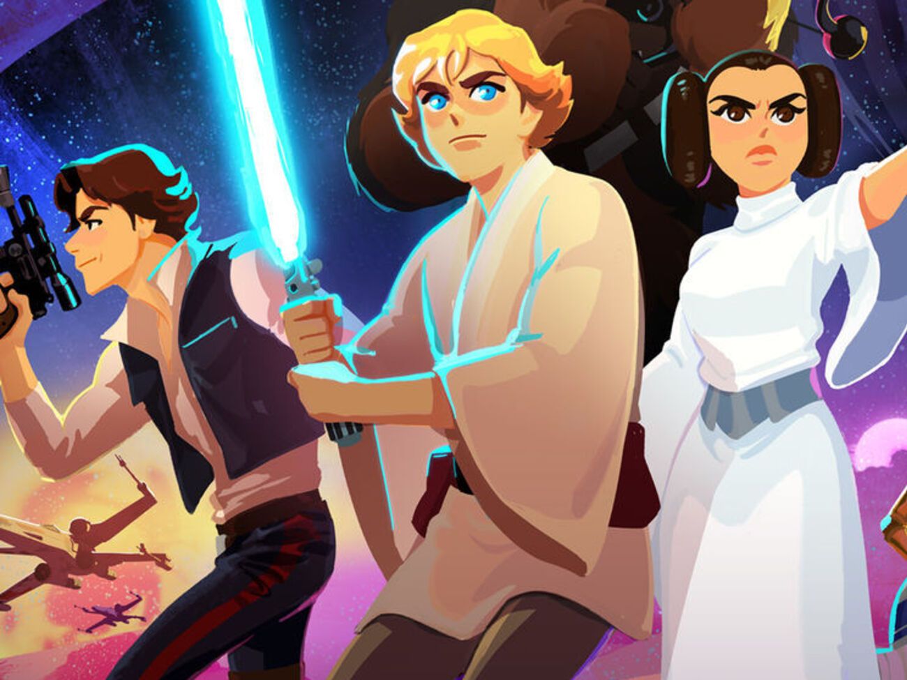 Главные герои сериала – те же, что и в оригинальной версии "Звездных войн"