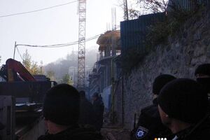 Інцидент стався на місці забудови на Андріївському узвозі