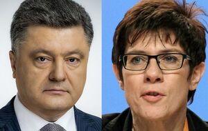 Порошенко поспілкувався з Крамп-Карренбауер у телефонному режимі