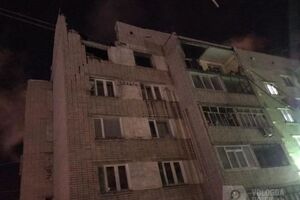 Взрывом повредило крышу пятиэтажного дома