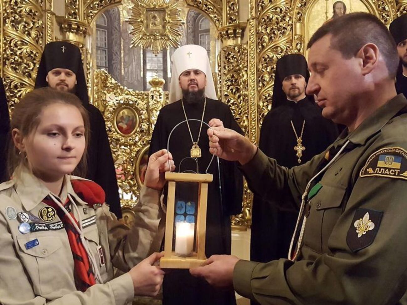 Передання вогню відбулося в Михайлівському Золотоверхому соборі в Києві