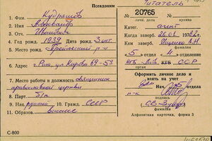 КДБ Латвійської РСР заводив картки на своїх агентів