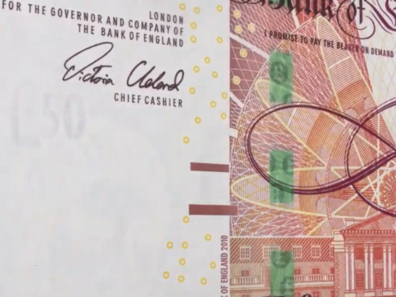 Бумажную купюру в £50 заменят пластиковой