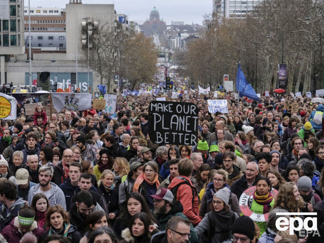В Брюсселе на демонстрацию вышло около 65 тыс. человек