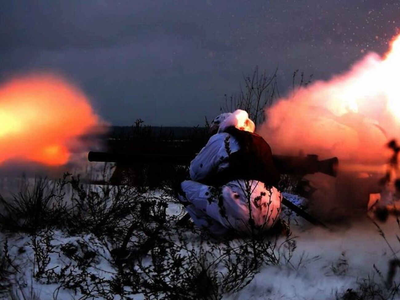 Украинские бойцы провели военные учения. Фоторепортаж