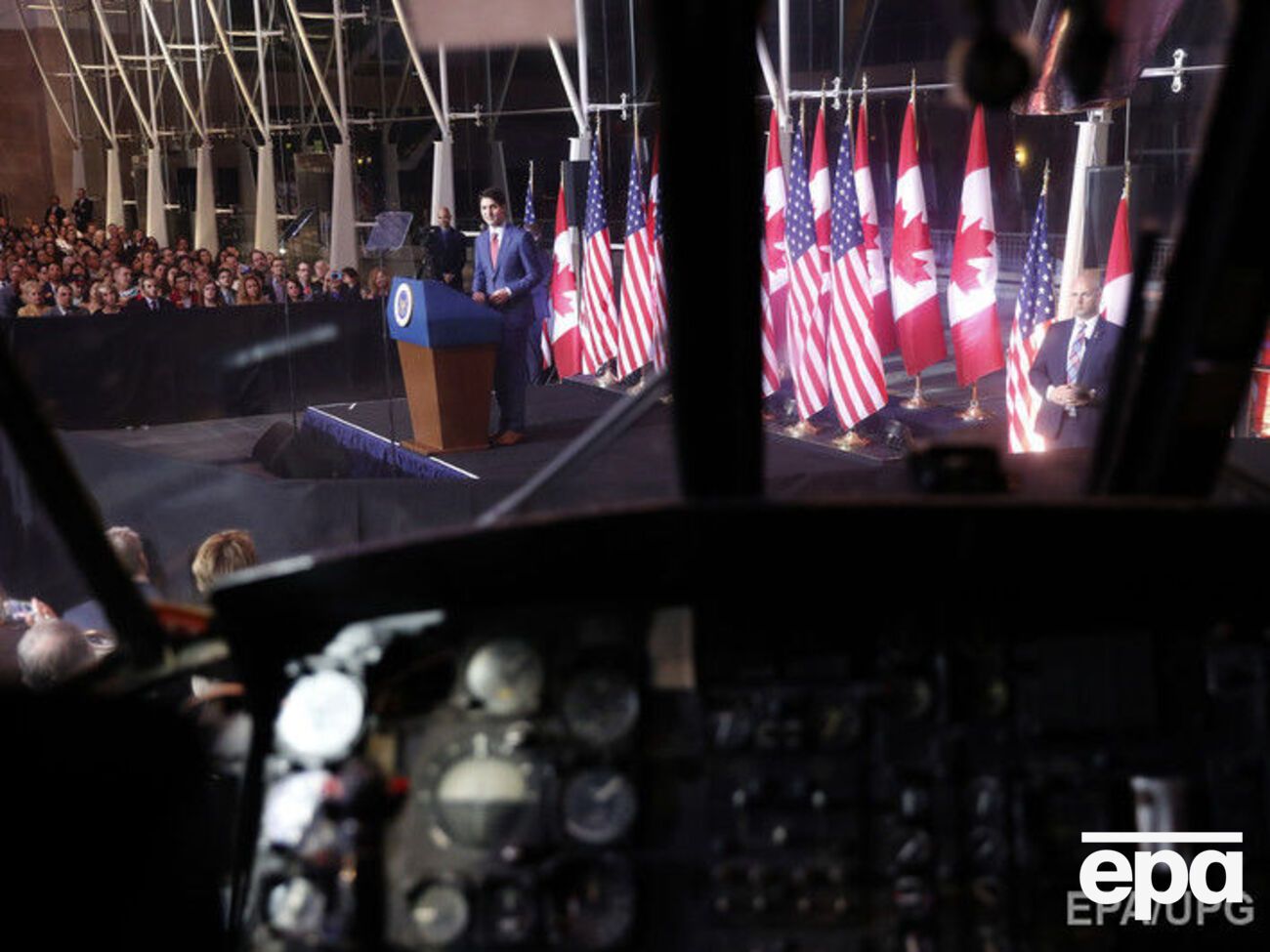 Перед ДТП Трюдо виступав у Президентській бібліотеці імені Рональда Рейгана