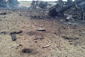 Последствия обстрела украинских военных под Зеленопольем в 2014 году