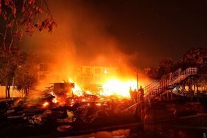 В охопленому вогнем корпусі табору перебувало понад 40 дітей