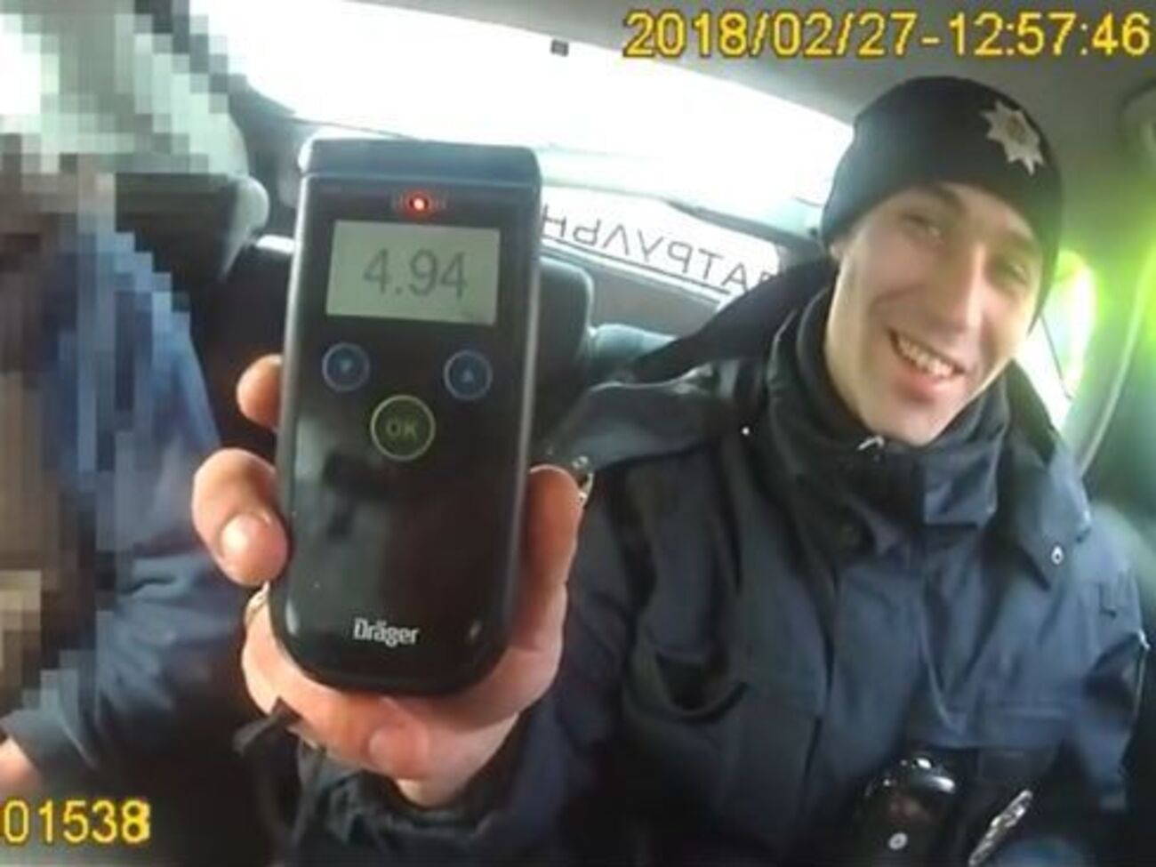 Патрульные зафиксировали рекордный показатель у нарушителя