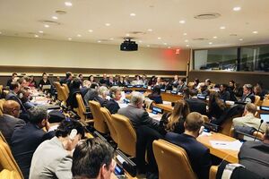 Україну на засіданні представляє заступник міністра закордонних справ Олена Зеркаль і представники Меджлісу кримськотатарського народу