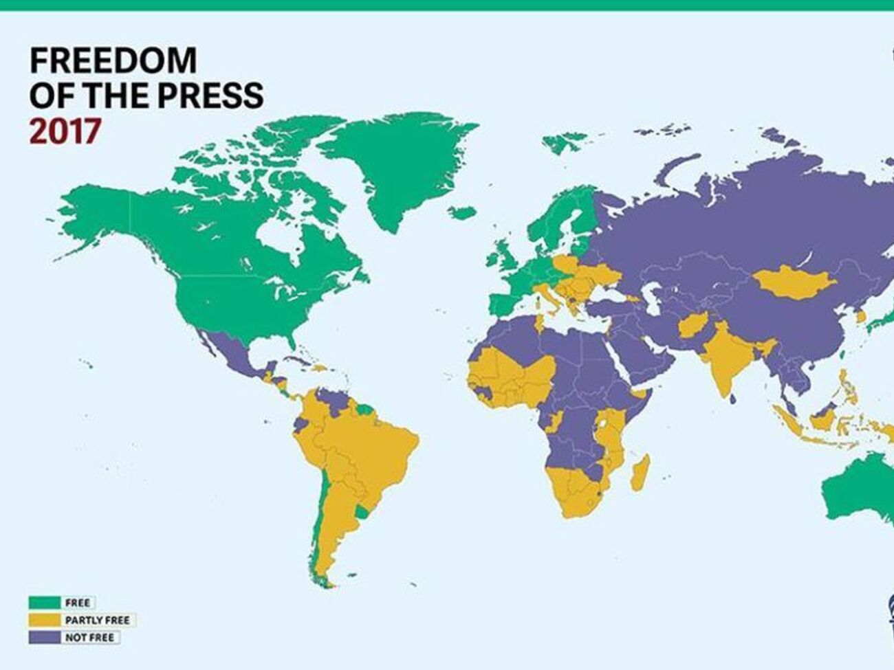 В последнем докладе Freedom House по свободе прессы Украину оценили как "частично свободную"