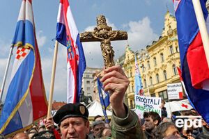 В Загребе прошли митинги 24 марта