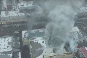Вогонь поширився на велику площу