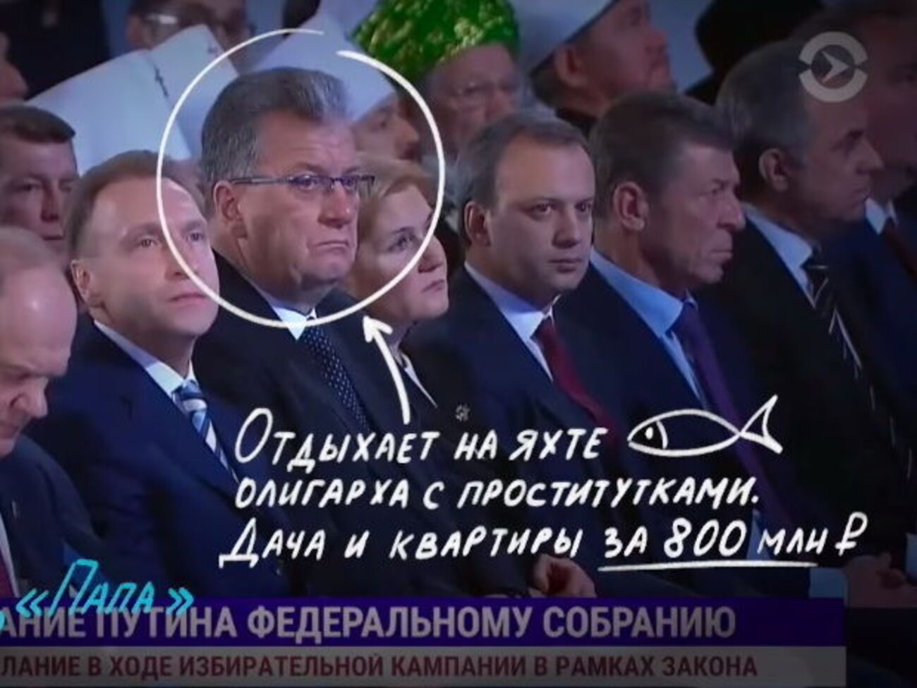 Штаб Навального опубликовал данные о доходах слушателей послания Путина