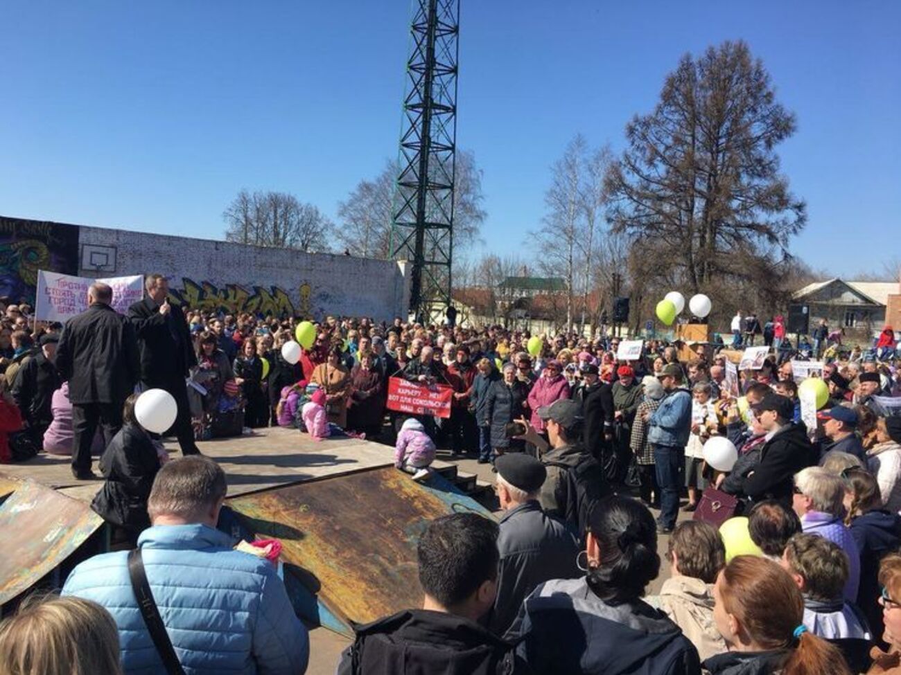 На мітинг у Клині прийшло від 300 до 400 осіб