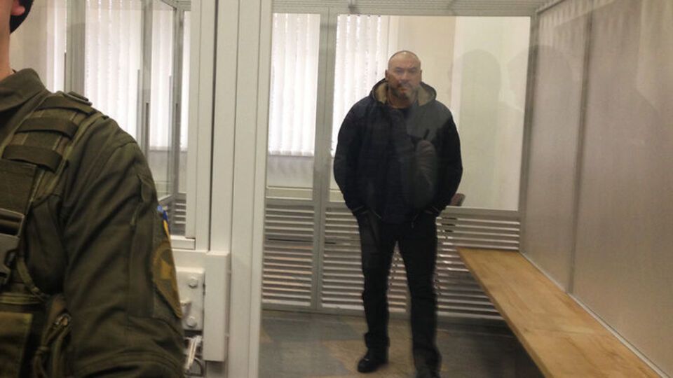 Юрій Крисін на засіданні в апеляційному суді, куди його привезли із СІЗО. Під арешт на два місяці Крисіна взяли в межах іншої справи, про тортури на Майдані, яку розглядає Печерський суд Києва