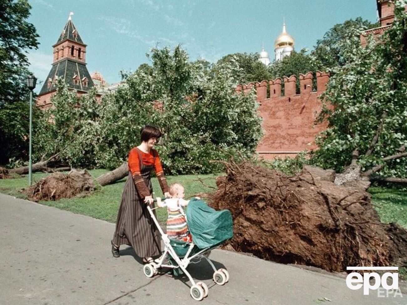 Ураган повалив дерева в Москві