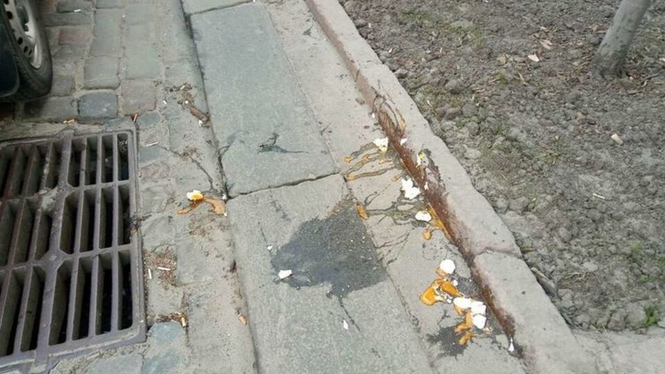 Неизвестные забросали активистов яйцами