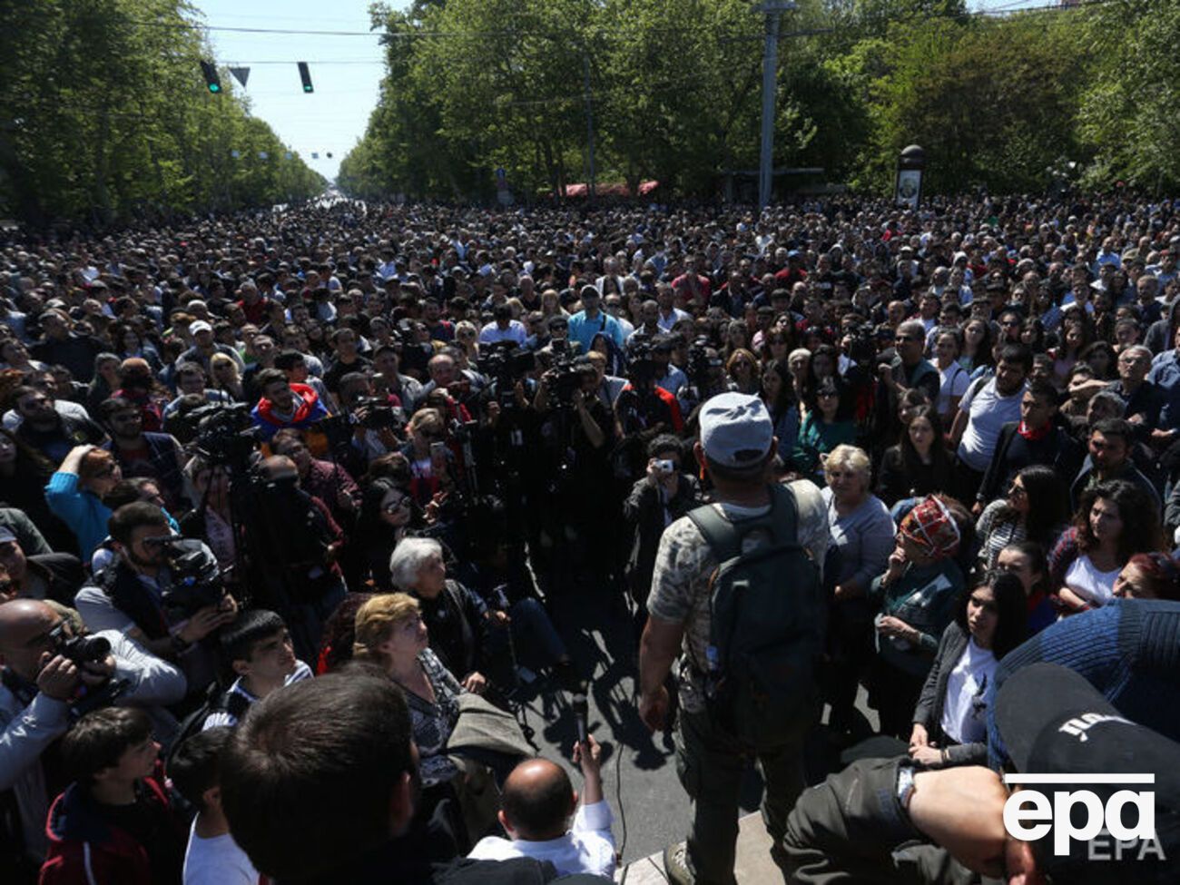 Полиция насчитала на&nbsp;митинге в Армении 35 тыс. человек